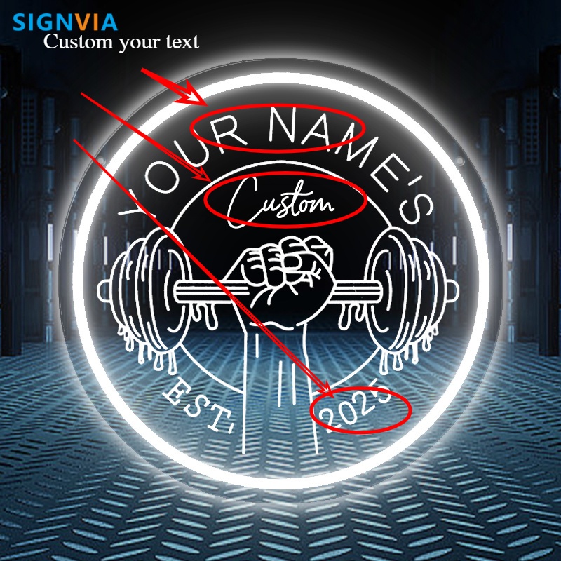 Home Gym Neon Sign - Aangepaste LED Gym Neon Sign Barbell