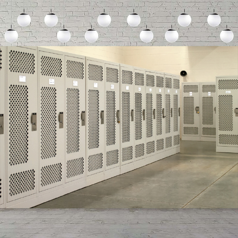 Home Gym Old School - Fotografie Achtergrond Old School Locker Wit