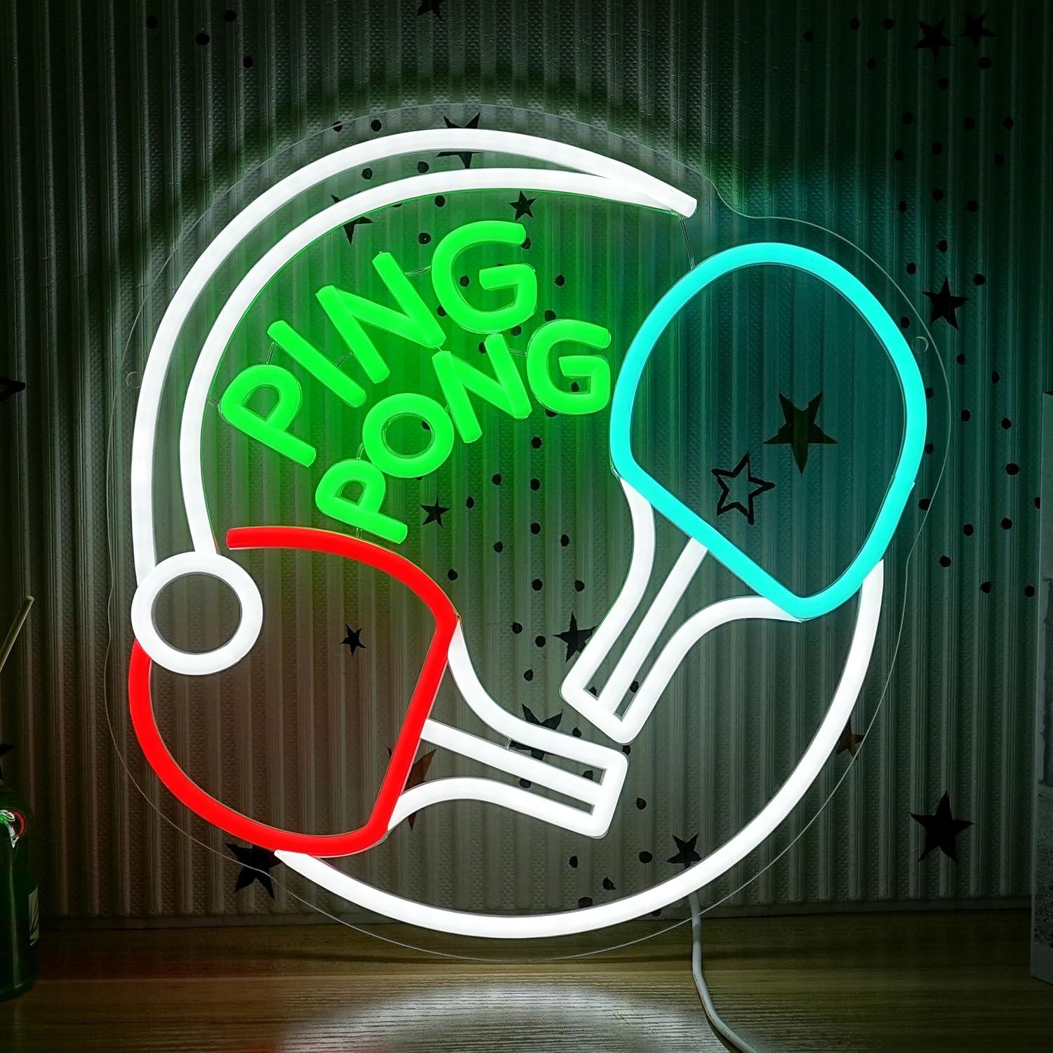 Home Gym Neon Sign - Ping Pong Neon Licht USB Dimbaar