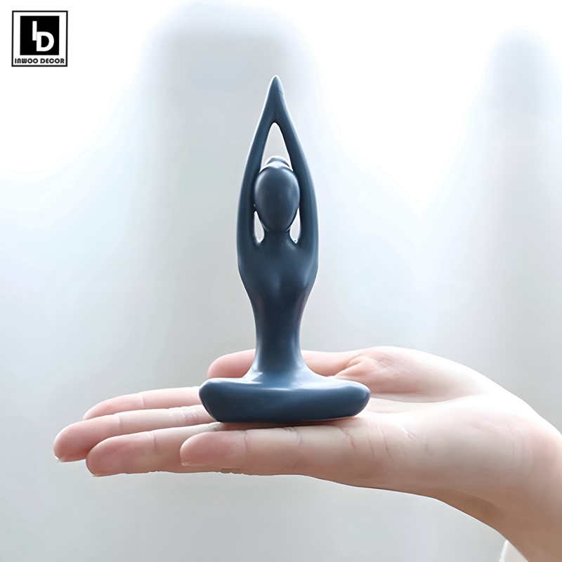 Home Gym Zen - Abstracte Yoga Poses Zen Keramiek Ornamenten