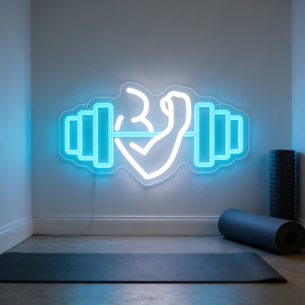Home Gym Neon Sign - Biceps Dumbbell Neon Sign LED Wanddecoratie