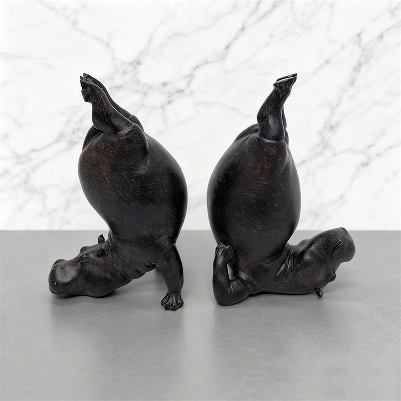 Home Gym Zen - Yoga Hippo Hars Beeldje Zen Pose