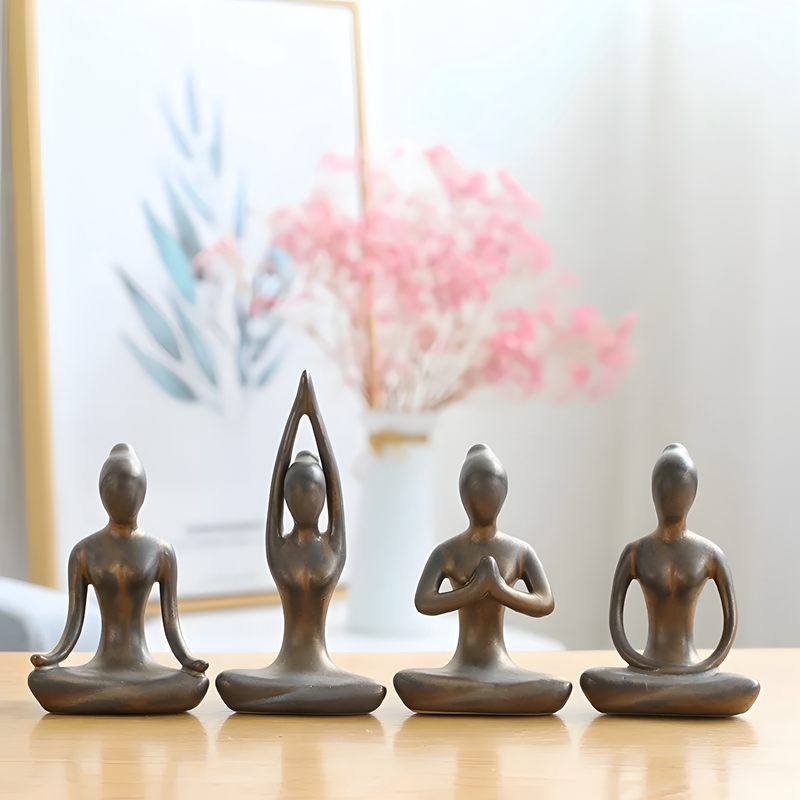Blauw Zen Abstract Yoga Poses  - Home Gym Zen recensie en prijs
