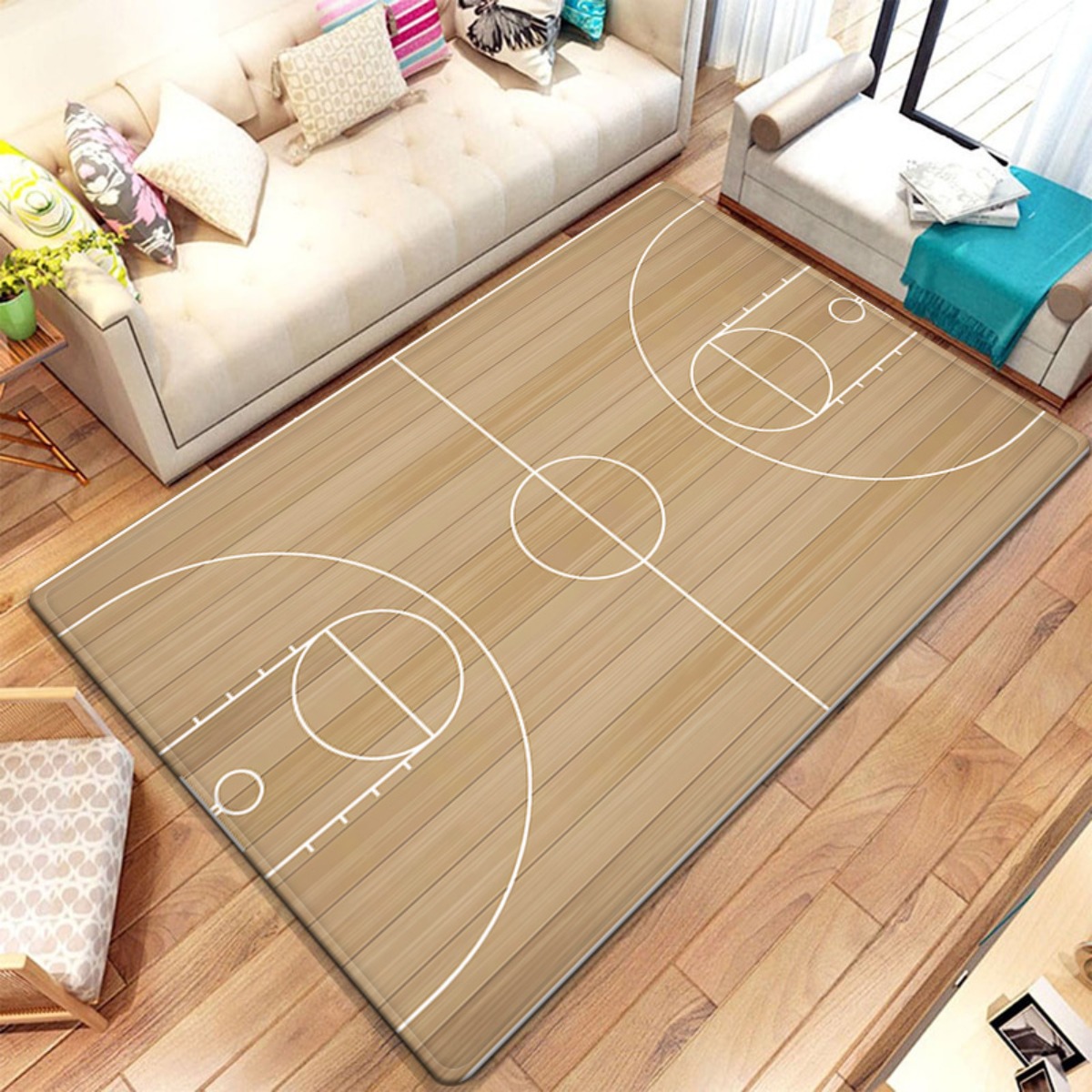 Basketbalveld ontwerp pluche t - Home Gym And Basketball Court recensie en prijs