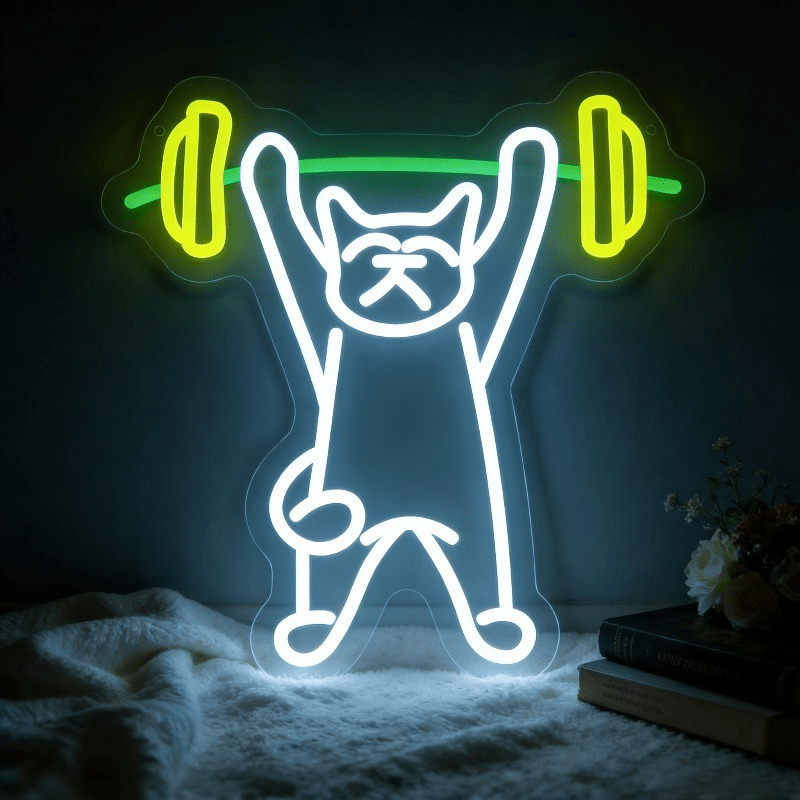 Kat die gewichten optilt Neon  - Home Gym Neon Sign recensie en prijs