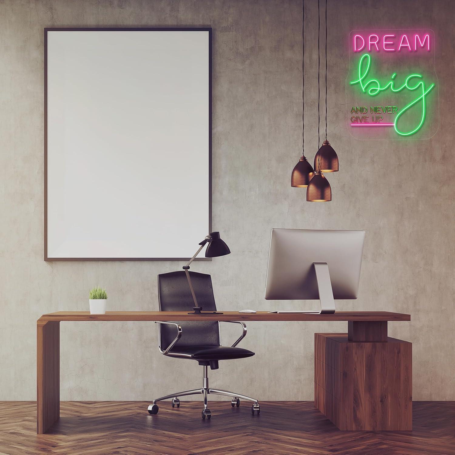 Dream Big Neon Sign Motivatie  - Home Gym Neon Sign recensie en prijs