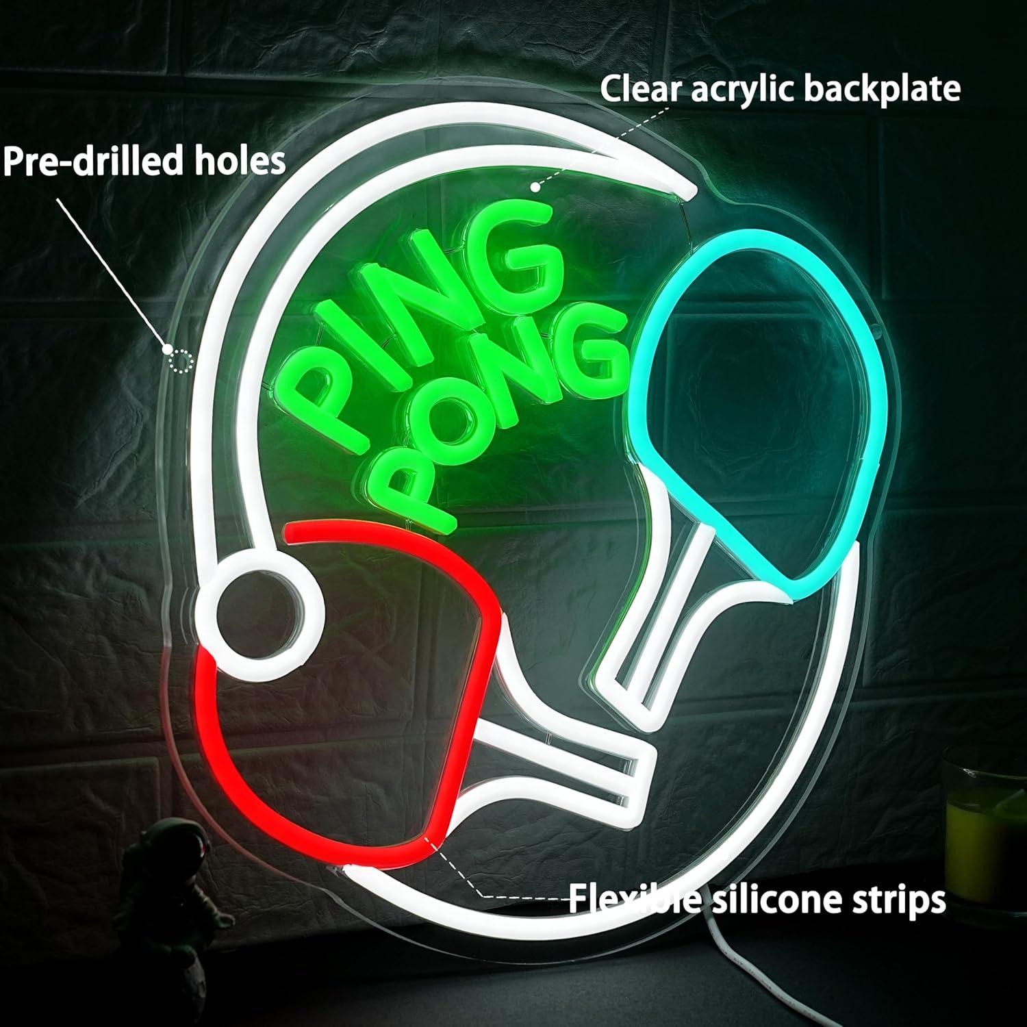 Ping Pong Neon Licht USB Dimba - Home Gym Neon Sign recensie en prijs