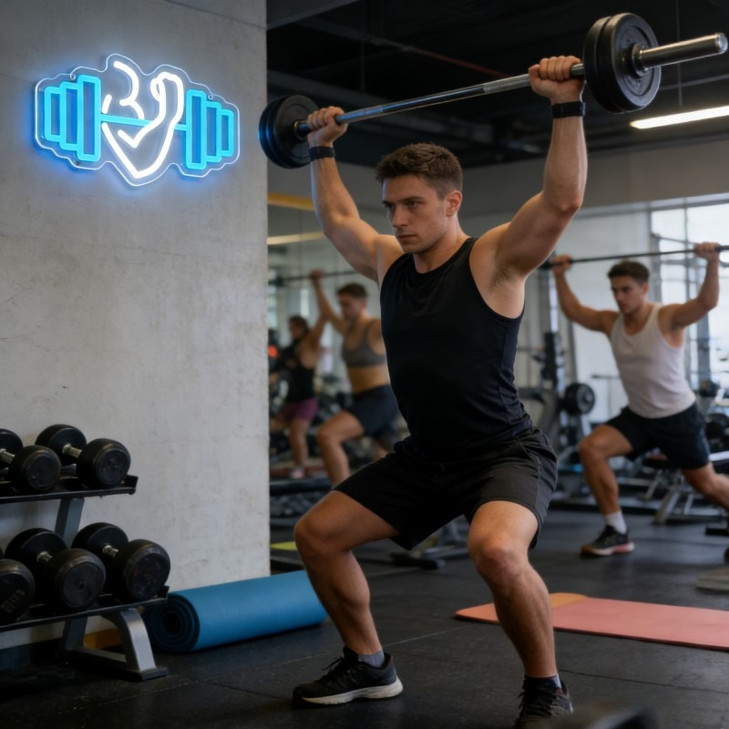 Biceps Dumbbell Neon Sign LED  - Home Gym Neon Sign recensie en prijs