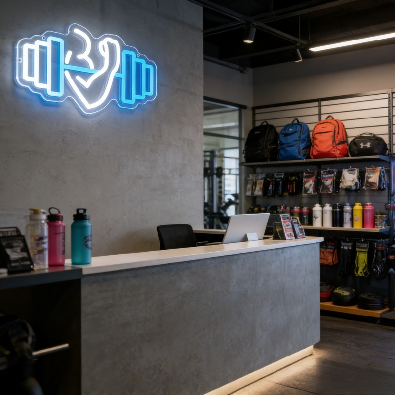 Biceps Dumbbell Neon Sign LED  - Home Gym Neon Sign recensie en prijs