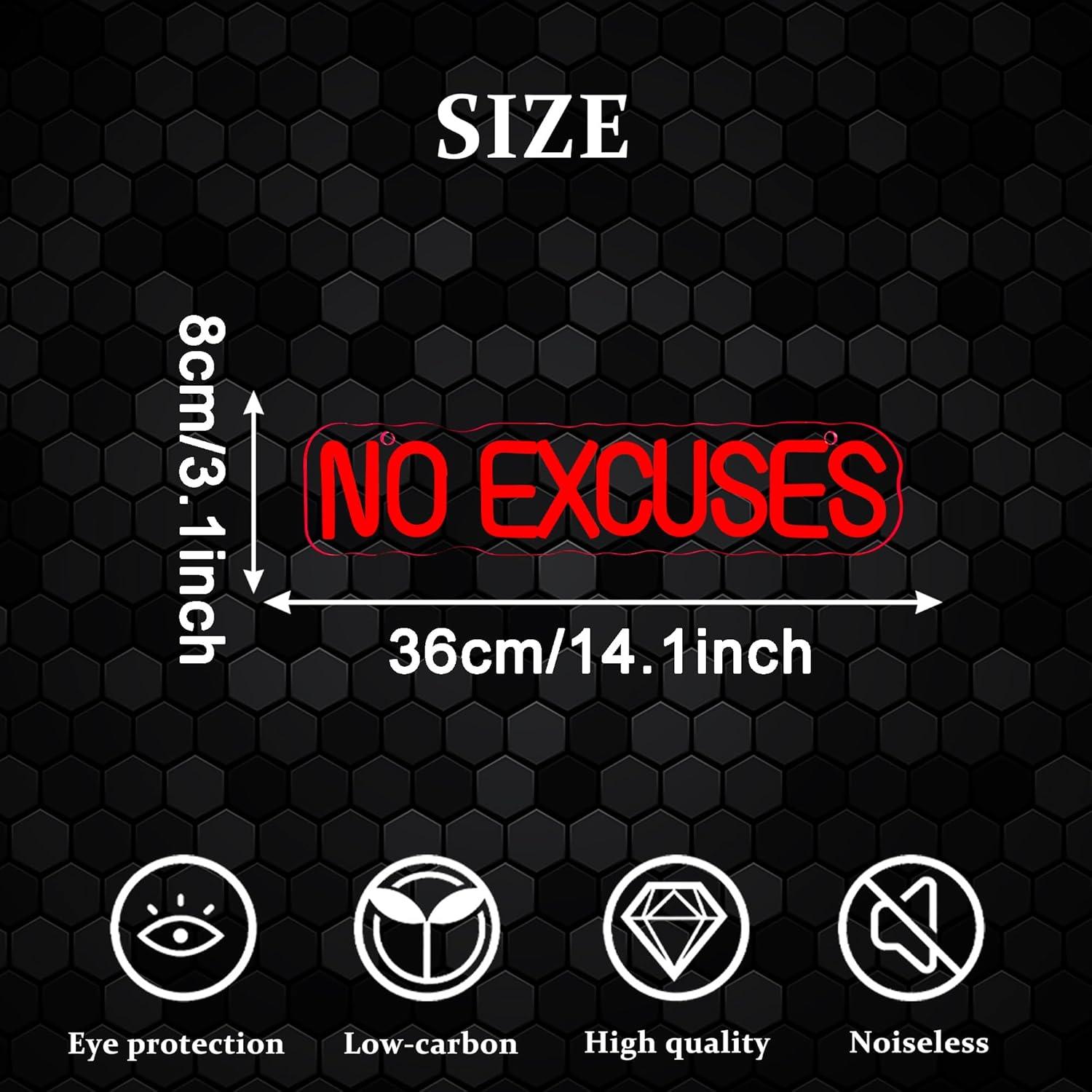 Geen Excuses Neonbord USB Dimb - Home Gym Neon Sign recensie en prijs